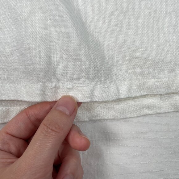 B.Loose Linen Blouse Long Sleeve Coastal Minimalist European Vacation Lagenlook - Picture 10 of 16